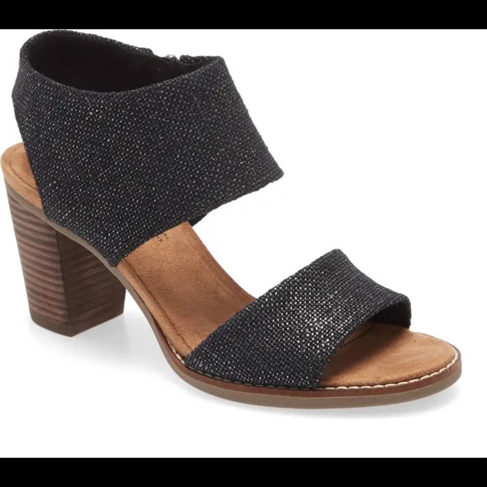 Majorca Block Heel Sandal - Black Canvas